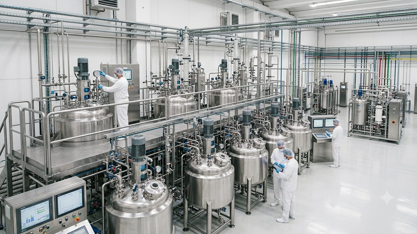 Une usine pharmaceutique